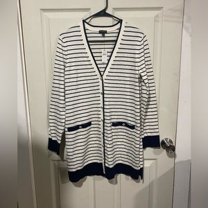 Talbots V Neck tipped cardigan